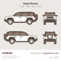 2023 Jeep Recon 1 Gen ∙ 4XE EV SUV blueprint