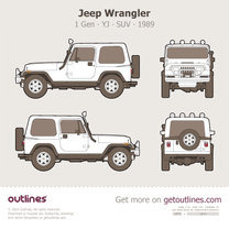 1987 Jeep Wrangler YJ SUV blueprint