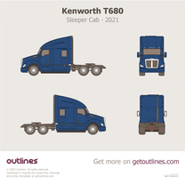 Kenworth T680 blueprint