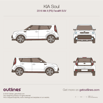 2016 KIA Soul PS Facelift SUV blueprint