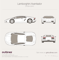 2011 Lamborghini Aventador LP700-4 Coupe blueprint