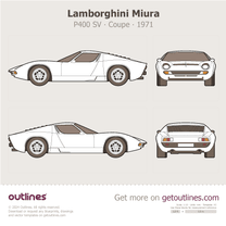 1971 Lamborghini Miura P400SV P400 SV Coupe blueprint