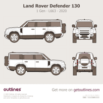 2023 Land Rover Defender 130 ∙ 1 Gen ∙ L663 SUV blueprint