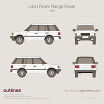 1994 Land Rover Range Rover II SUV blueprint