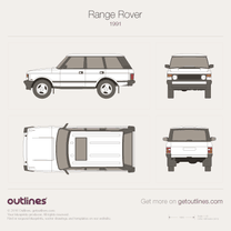 1970 Land Rover Range Rover Classic SUV blueprint