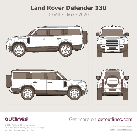Land Rover Defender blueprint
