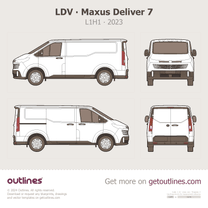 2023 Maxus Deliver 7 L1H1 ∙ eDeliver 7 Van blueprint
