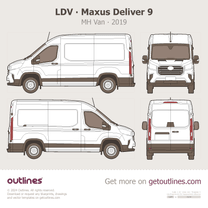 2019 Maxus Deliver 9 MH Van ∙ eDeliver 9 Van blueprint