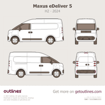 2024 Maxus eDeliver 5 H2 Van blueprint
