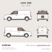 2020 LEVC VN5 LCV Van blueprint