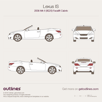 2008 Lexus IS XE20 Facelift Cabriolet blueprint