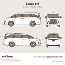 2023 Lexus LM 2 Gen ∙ AW10 Minivan blueprint