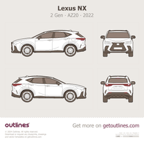 2022 Lexus NX 2 Gen ∙ AZ20 SUV blueprint
