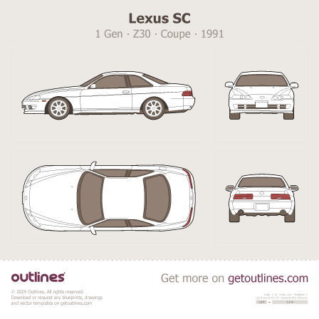 Lexus SC400 blueprint