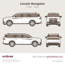 2025 Lincoln Navigator L ∙ 5 Gen LWB SUV blueprint