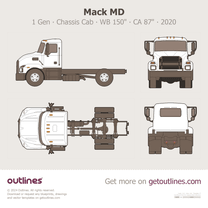 2020 Mack MD 1 Gen Chassis Cab ∙ WB 150