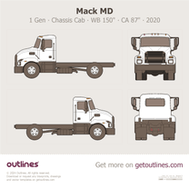 2020 Mack MD 1 Gen Chassis Cab ∙ WB 150