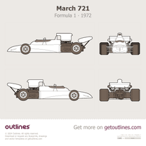 1972 March 721 GP F1 Formula blueprint