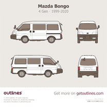 1999 Mazda Bongo 4 Gen Wagon blueprint