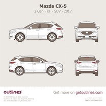 2017 Mazda CX-5 2 Gen ∙ KF SUV blueprint