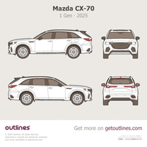 2025 Mazda CX-90 [Legacy] 1 Gen SUV blueprint