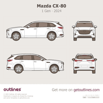 2024 Mazda CX-80 1 Gen SUV blueprint