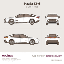 2024 Mazda 6e Sedan blueprint