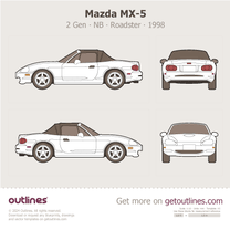 1998 Mazda MX-5 NB Miata Roadster blueprint