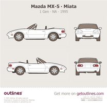 1989 Eunos Roadster 1 Gen ∙ NA ユーノス・ロードスター Roadster blueprint