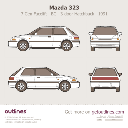Mazda 323 blueprint
