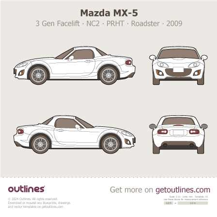 Mazda MX-5 blueprint