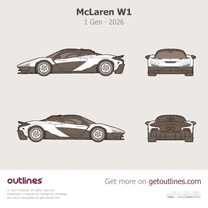 2026 McLaren W1 1 Gen Coupe blueprint