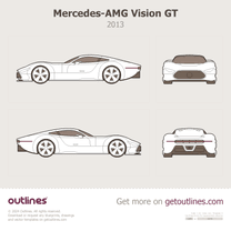 2013 Mercedes-Benz AMG Vision GT Concept car Coupe blueprint