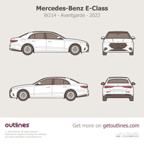 2023 Mercedes-Benz E-Class W214 Avantgarde Sedan blueprint