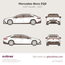 2025 Mercedes-Benz EQS V297 Facelift Sedan blueprint