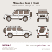 2018 Mercedes-Benz G-Class W463 Offroad Package Pro SUV blueprint