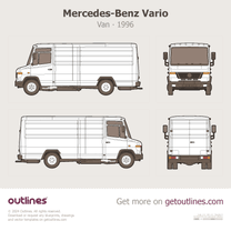 1996 Mercedes-Benz Vario T2W ∙ BM 670 512D ∙ 612D ∙ 614D ∙ 615D Van blueprint