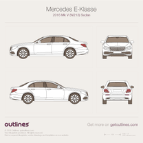 2016 Mercedes-Benz E-Class W213 Sedan blueprint