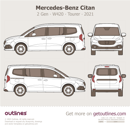 Mercedes-Benz Citan blueprint