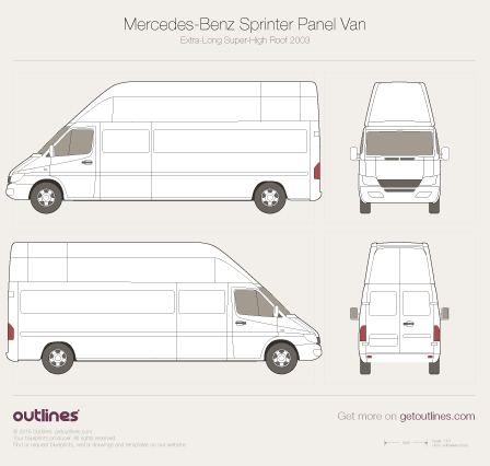 2003 Mercedes-Benz Sprinter Panel Van Van blueprints and drawings