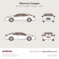 2001 Mercury Cougar 8 Gen ∙ Mk VIII Facelift Coupe blueprint