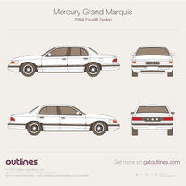 1994 Mercury Grand Marquis Facelift Sedan blueprint