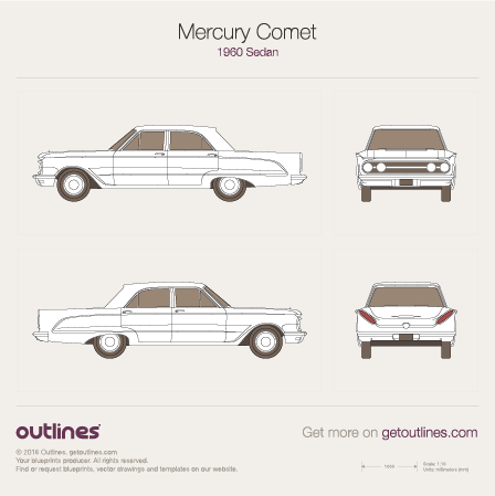 1960 Mercury Comet Sedan blueprints and drawings