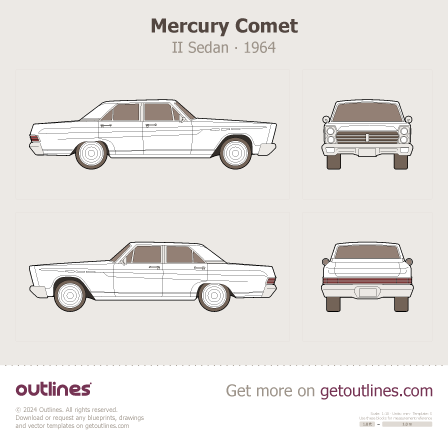 1964 Mercury Comet 2 Gen ∙ II Sedan blueprint