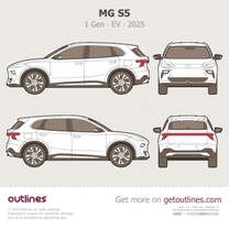 2025 MG ES5 1 Gen EV ∙ cn SUV blueprint