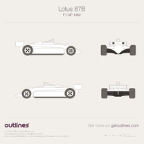 1982 Lotus 87B Formula blueprint