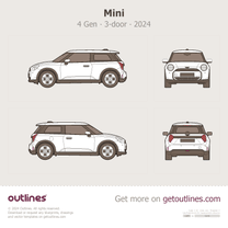 2024 Mini 4 Gen 3-door Hatchback blueprint