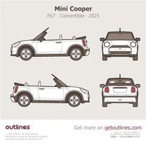 2025 Mini Cooper 4 Gen ∙ F67 Convertible Cabriolet blueprint