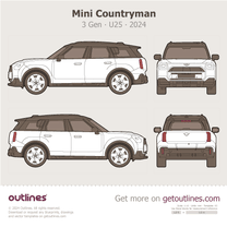 2024 Mini Countryman 3 Gen ∙ U25 SUV blueprint