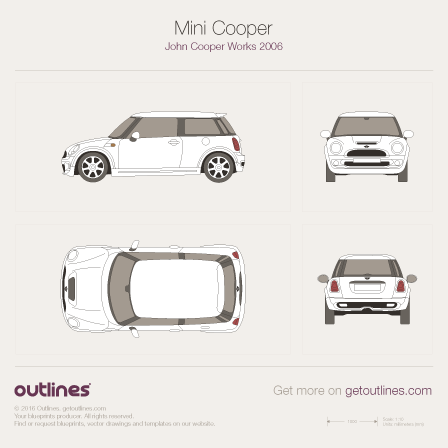2006 Mini Cooper John-Cooper-Works Hatchback blueprints and drawings